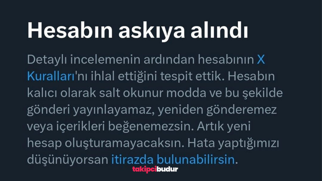 Twitter X Hesabı Askıya Alındı